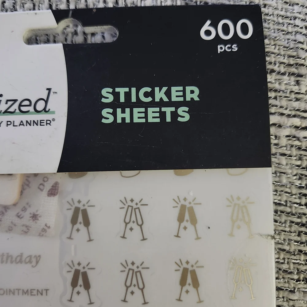 Happy Planner Gold/Colorful Sticker Sheets - 600 pcs